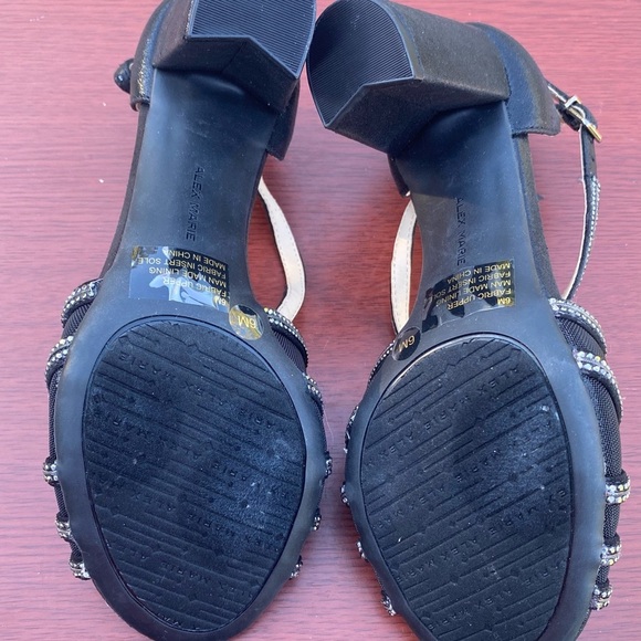 Alex Marie Rhinestone Embellished‎ Criss Cross Mesh Heels Party Shoes - Picture 5 of 5